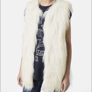 Topshop faux fur vest